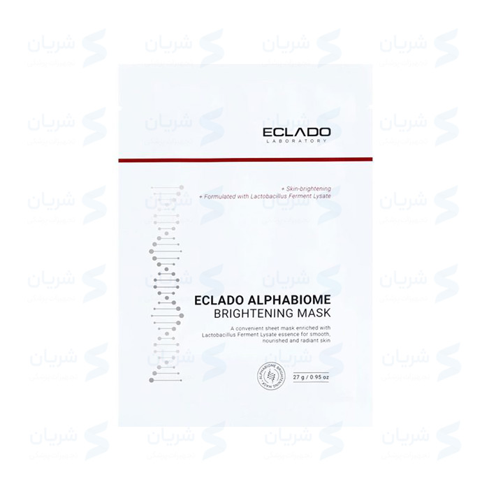 ماسک ورقه‌ای روشن‌کننده آلفابیوم اکلادو (Eclado Alphabiome Brightening Mask)