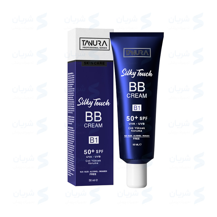 بی بی کرم سیلکی تاچ با SPF 50+ تنورا مدل B1 Tanura BB Cream Silky Touch SPF 50+ B1 Light