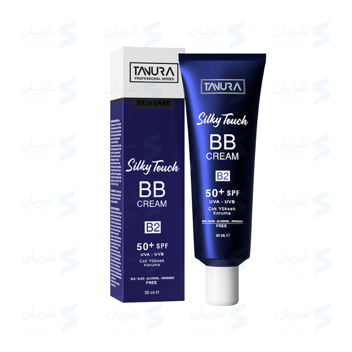 بی بی کرم سیلکی تاچ با SPF 50+ تنورا مدل B2 Tanura BB Cream Silky Touch SPF 50+ B2 Medium