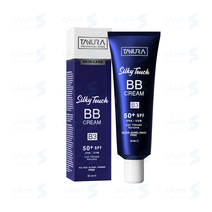 بی بی کرم سیلکی تاچ با SPF 50+ تنورا مدل B3 Tanura BB Cream Silky Touch SPF 50+ B3 Dark