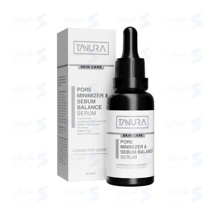 سرم کوچک کننده منافذ و تنظیم کننده چربی پوست تنورا Tanura Pore Minimizer & Sebum Balance Serum