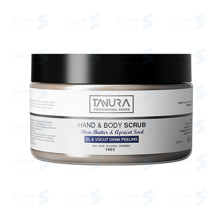 اسکراب دست و بدن کره شی و هسته زردآلو تنورا Tanura Shea Butter & Apricot Seed Hand & Body Scrub