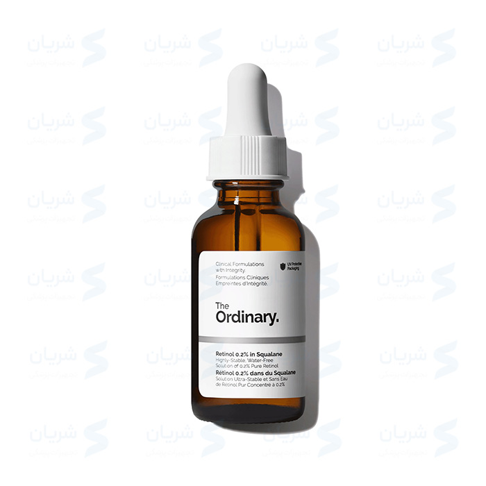 سرم رتینول 0.2% اوردینری ضد چروک پوست | The Ordinary Retinol 0.2% in Squalane حجم 30 میل