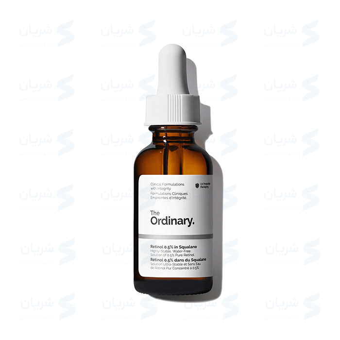 سرم رتینول 0.5% اوردینری ضد چروک پوست | The Ordinary Retinol 0.5% in Squalane حجم 30 میل