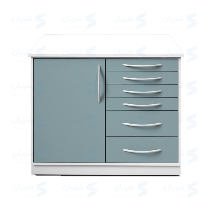 کابینت یک متری MDF هایگلاس دستگیره فلزی